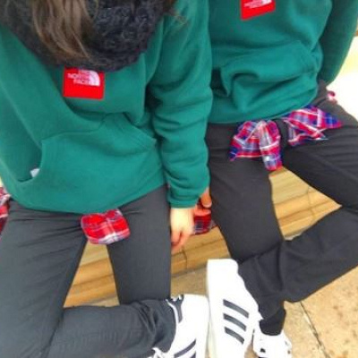 The North Faceおそろパーカー