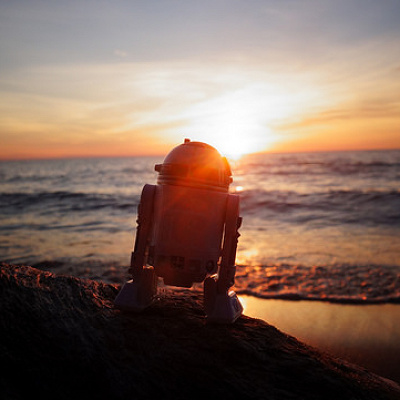 作中であまり登場しない海とR2-D2