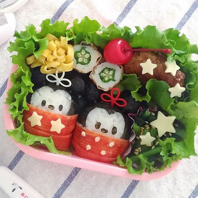 左上が錦糸卵のお花