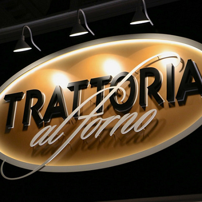 トラットリア・アル・フォルノの看板