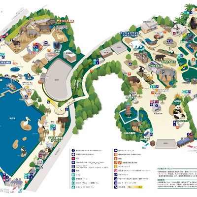 上野動物園園内マップ