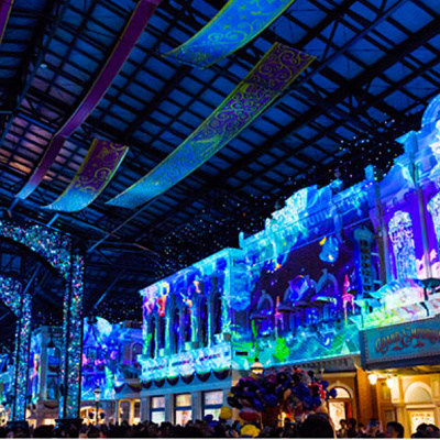 アンダー・ザ・シーのプロジェクションマッピングの様子