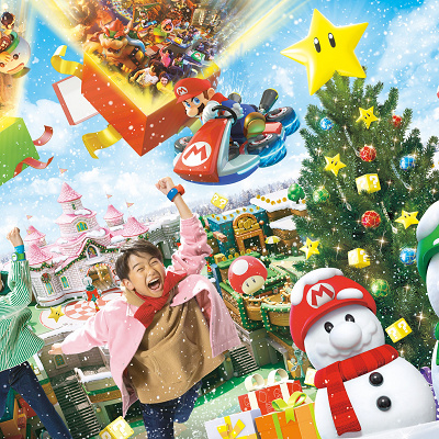 ユニバのクリスマス2022：マリオエリアのウィンターデコレーション