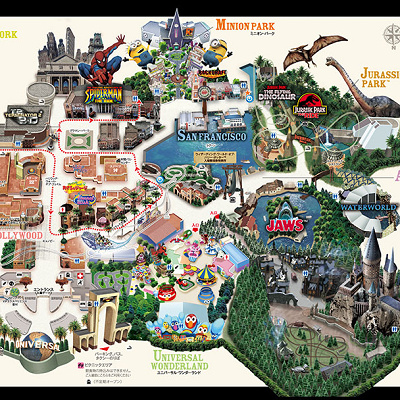 ユニバーサル・スタジオ・ジャパン地図