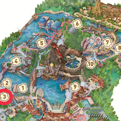 リバティ・ランディング・ダイナー前のワゴンの場所