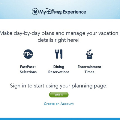 ウォルト・ディズニー・ワールド公式サイト「My Disney Experience」