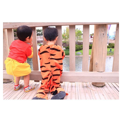 男の子も楽しめるプーさん＆ティガー風コーデ