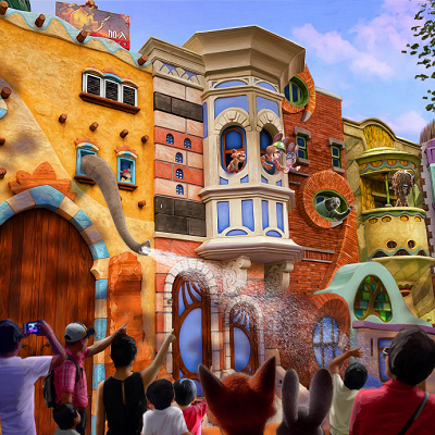 ズートピアランドのショーのコンセプトアート