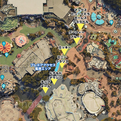 2023年のスプーキー”Boo!”パレードのフロート停止位置（2回目）