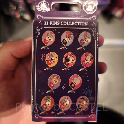 香港ディズニー20周年「ミッキー&フレンズ・グランドセレブレーショングッズ」:ミステリーピンバッジのラインナップ