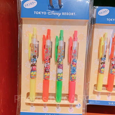 ネオンカラーボールペン4本