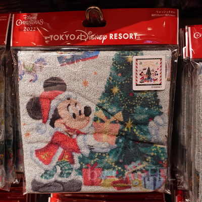 ディズニークリスマスグッズ2022：ウォッシュタオル