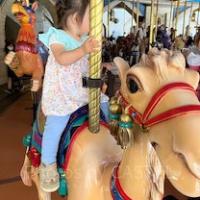 2人まで一緒に乗車可能なキャラバンカルーセル