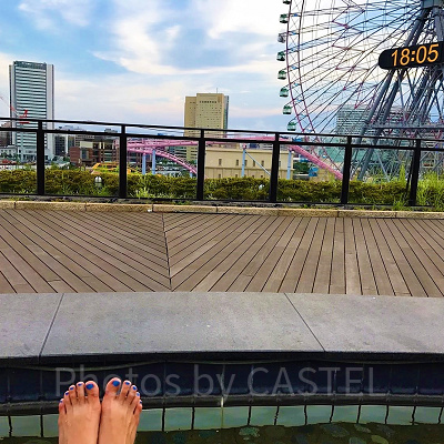 万葉俱楽部の屋上にある足湯