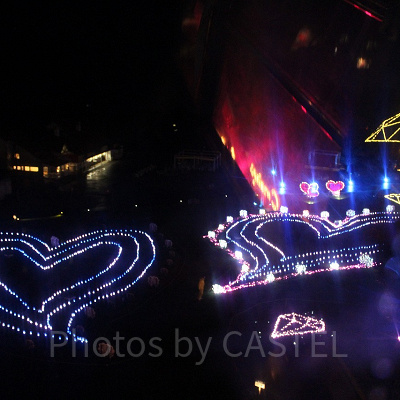 地上ではわからないハート型のイルミ♡（観覧車から撮影）