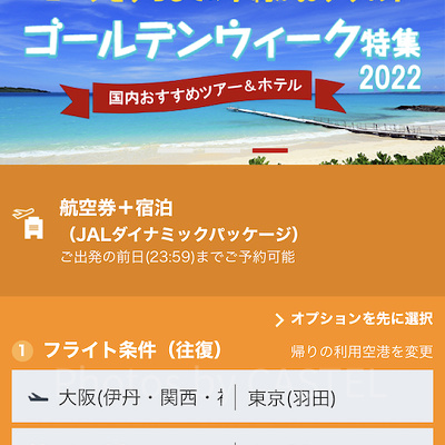 JALダイナミックパッケージにアクセス