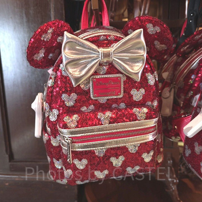 アナハイムディズニーラウンジフライ（Loungefly）：ミニースパンコール（水玉模様）