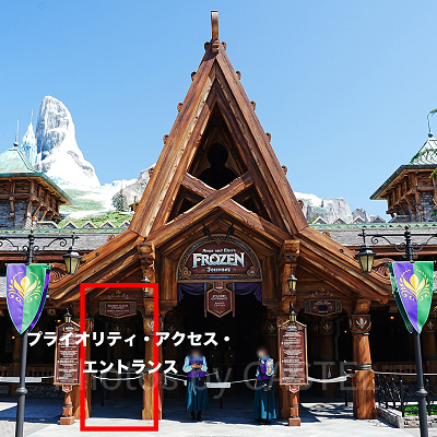 アナとエルサのフローズンジャーニーのプライオリティ・アクセス・エントランス