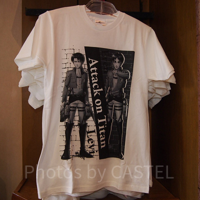 進撃の巨人エレン＆リヴァイ白Tシャツ