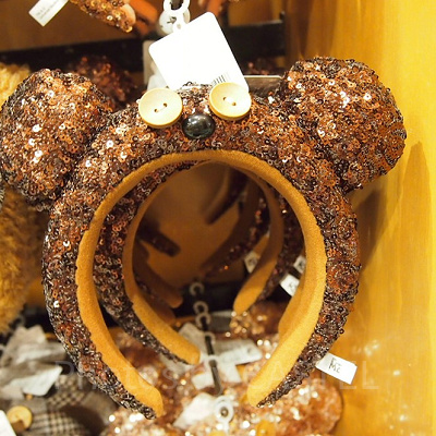 くまのティムスパンコールブラウンカチューシャ