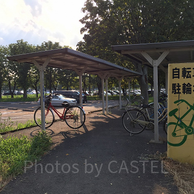 西ゲート側の駐輪場
