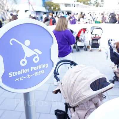 ベイマックスのハッピーライドのベビーカー置き場