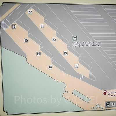 乗車場所の地図