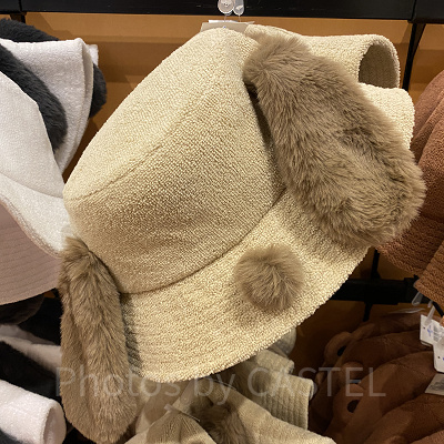 スヌーピー耳付きバケットハット（ベージュ）