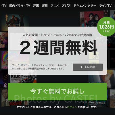 huluでディズニー映画は見られる？