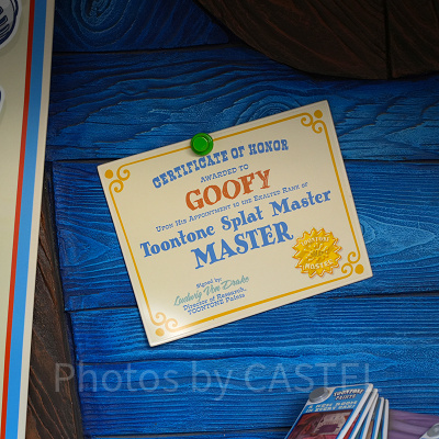 グーフィーのペイント&プレイハウスにある認定書