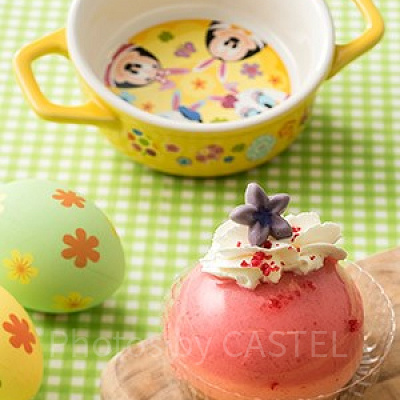 チェリー＆ホワイトチョコレートのムースケーキ スーベニアキャセロール付き