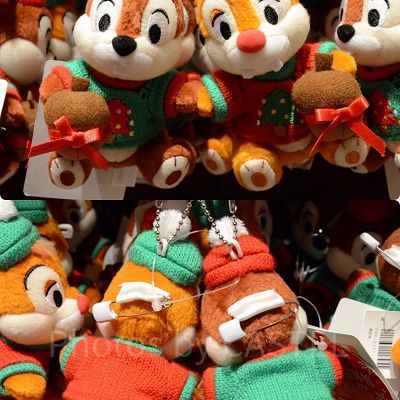 チップとデールのぬいぐるみバッジ 