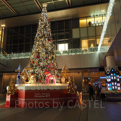 JRゲートタワーのクリスマスツリー