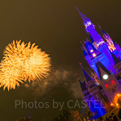 シンデレラ城とハピネス・オン・ハイ