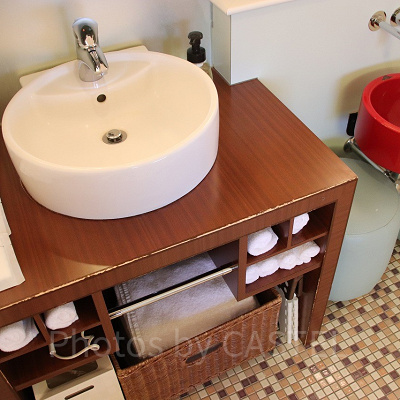 コンフォートデラックス洗面台（右は子供用洗面台）