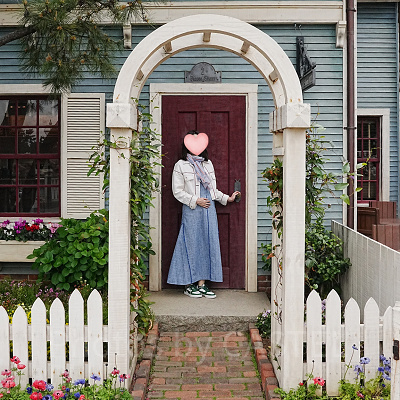 ケープコッドの安産祈願スポットで記念撮影