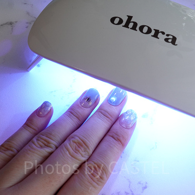 ランプで硬化する