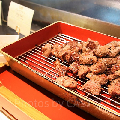 ランチメニューのサイコロステーキ