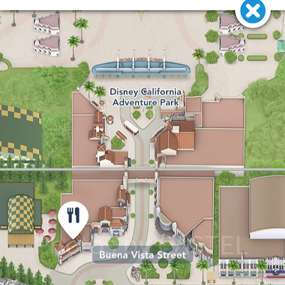 ディズニーカリフォルニアアドベンチャーのマップ