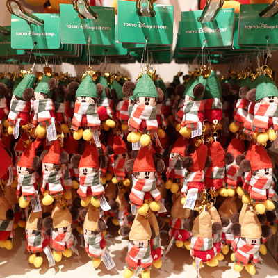 ディズニー・クリスマス・リルリンリングッズ：ぬいぐるみチャームセット