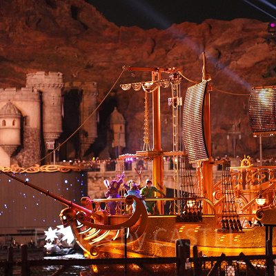 ディズニーシーのビリーヴ〜シー・オブ・ドリームス〜鑑賞場所：ミッキー広場から見たビリーヴ