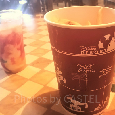 ディズニーシー食べ歩き：フレンチフライポテト（エクストララージ）