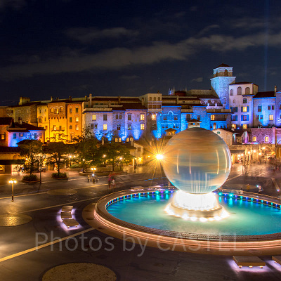 ディズニーシーの夜の景色