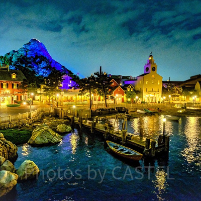 ディズニーシー夜景おすすめスポット：ケープコッドの街並み