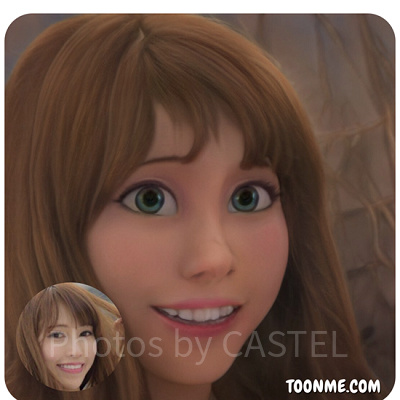 ディズニー風の加工が完成