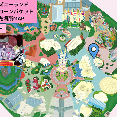 ディズニーランドのポップコーンバケット販売場所MAP：イッツ