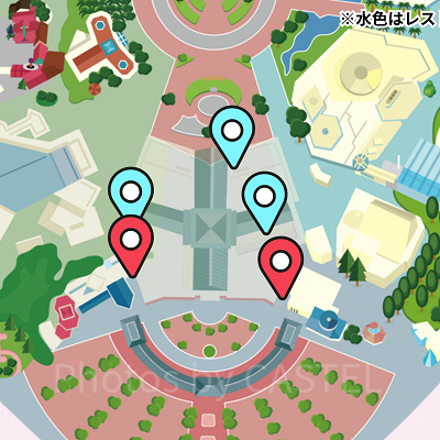 ディズニーランドのトイレマップ：ワールドバザール