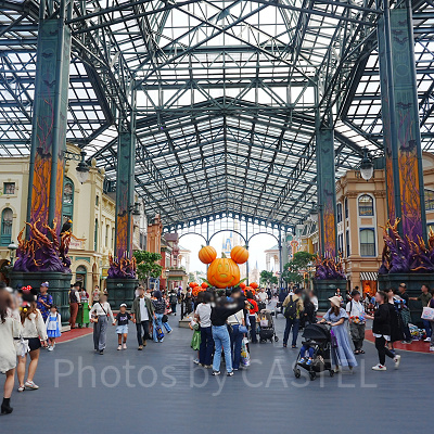 2025年のディズニーランドのハロウィンデコレーション