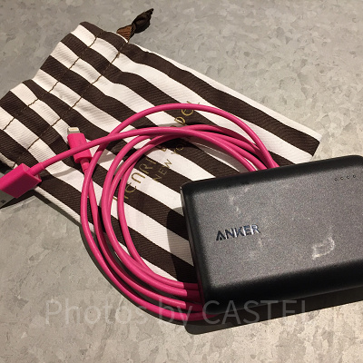 モバイルバッテリーとケーブルは手荷物で忘れずに!