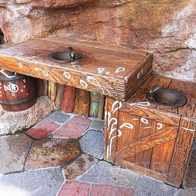 ピーターパンのネバーランドアドベンチャー前の水飲み場